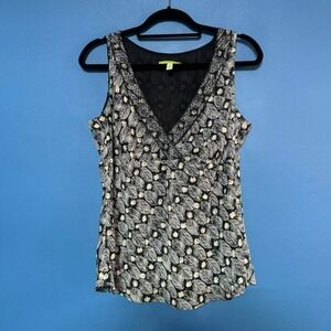 Y2K Sigrid Olsen Blouse Women's Size 12 Empire Waist Pattern Wrap Boho Going Out